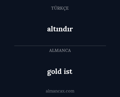 gold ist - altındır