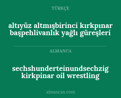 sechshunderteinundsechzig kirkpinar oil wrestling - altıyüz altmışbirinci kırkpınar başpehlivanlık yağlı güreşleri