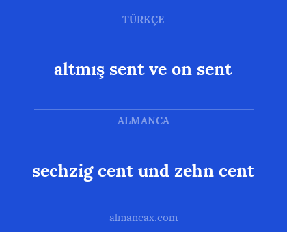 altmış sent ve on sent - sechzig cent und zehn cent