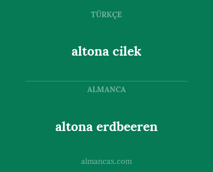 altona erdbeeren - altona cilek