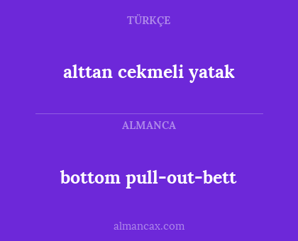 bottom pull-out-bett - alttan cekmeli yatak