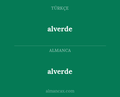 alverde - alverde