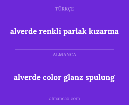 alverde color glanz spulung - alverde renkli parlak kızarma
