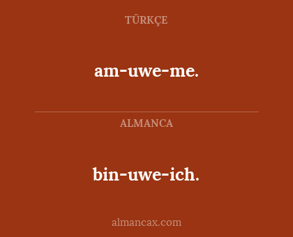 am-uwe-me. - bin-uwe-ich.