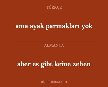 aber es gibt keine zehen - ama ayak parmakları yok
