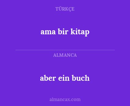 aber ein buch - ama bir kitap