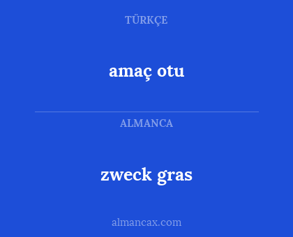 amaç otu - zweck gras