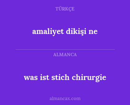 amaliyet dikişi ne - was ist stich chirurgie