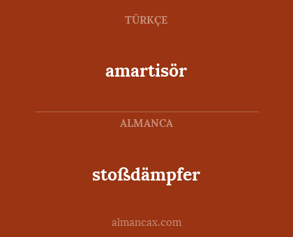 stoßdämpfer - amartisör