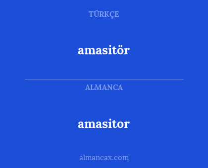 amasitor - amasitör