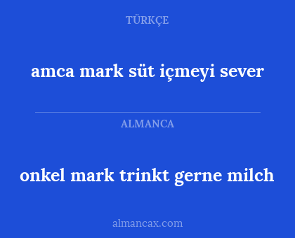 amca mark süt içmeyi sever - onkel mark trinkt gerne milch