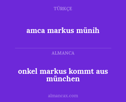 amca markus münih - onkel markus kommt aus münchen