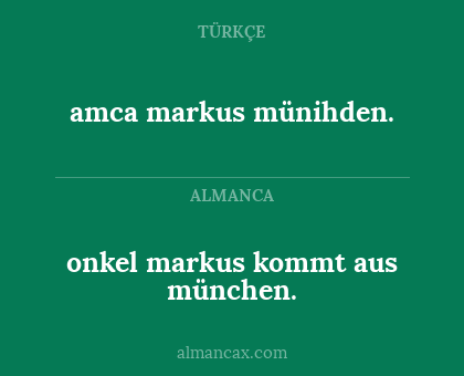 onkel markus kommt aus münchen. - amca markus münihden.