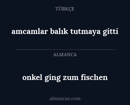 onkel ging zum fischen - amcamlar balık tutmaya gitti