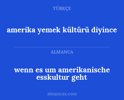 wenn es um amerikanische esskultur geht - amerika yemek kültürü diyince