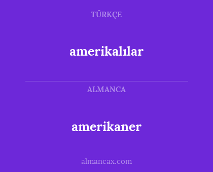 amerikalılar - amerikaner