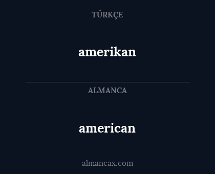 amerikan - american