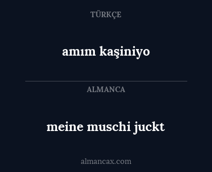 meine muschi juckt - amım kaşiniyo