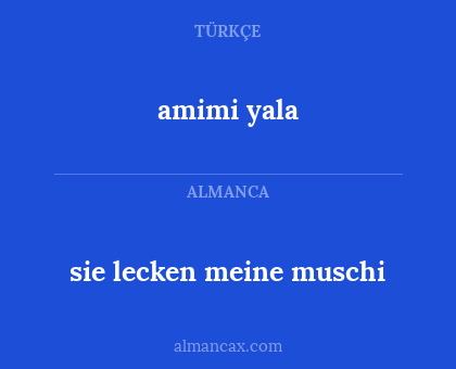 amimi yala - sie lecken meine muschi