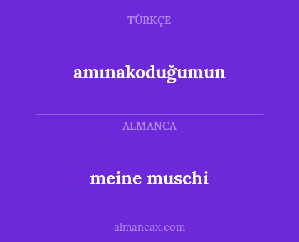 amınakoduğumun - meine muschi