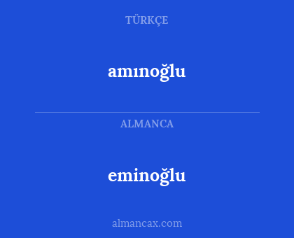 eminoğlu - amınoğlu