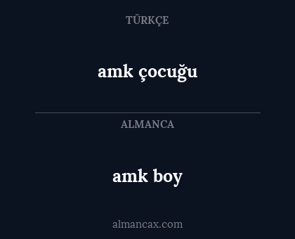 amk boy - amk çocuğu