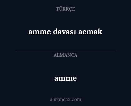amme - amme davası acmak