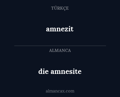 die amnesite - amnezit