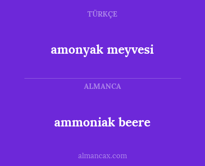 ammoniak beere - amonyak meyvesi