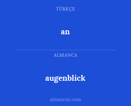 augenblick - an