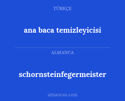 ana baca temizleyicisi - schornsteinfegermeister