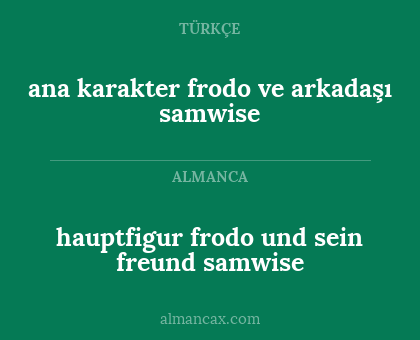 hauptfigur frodo und sein freund samwise - ana karakter frodo ve arkadaşı samwise