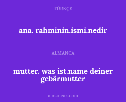 mutter. was ist.name deiner gebärmutter - ana. rahminin.ismi.nedir