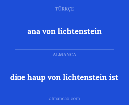 di̇e haup von lichtenstein ist - ana von lichtenstein