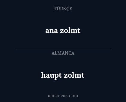 ana zolmt - haupt zolmt