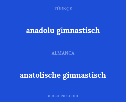 anatolische gimnastisch - anadolu gimnastisch
