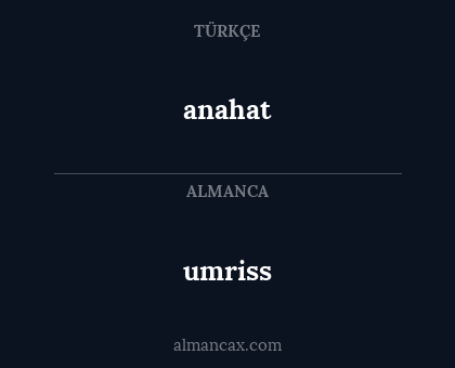 anahat - umriss