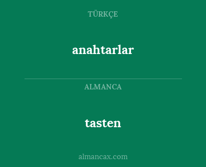 tasten - anahtarlar