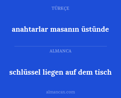 schlüssel liegen auf dem tisch - anahtarlar masanın üstünde