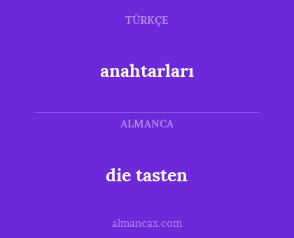 anahtarları - die tasten