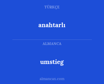 umstieg - anahtarlı