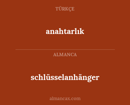 schlüsselanhänger - anahtarlık