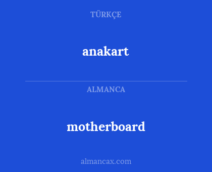 anakart - motherboard