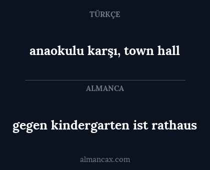 gegen kindergarten ist rathaus - anaokulu karşı, town hall