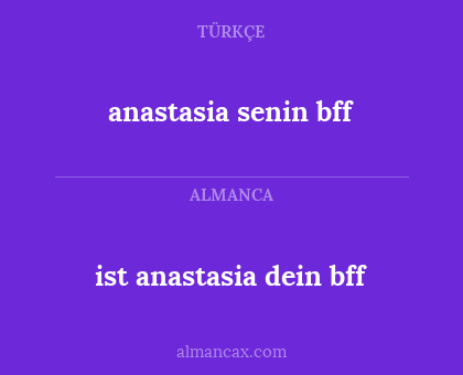 anastasia senin bff - ist anastasia dein bff