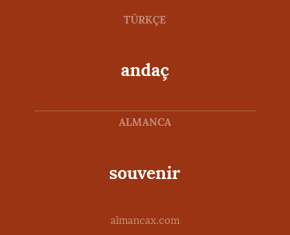 andaç - souvenir