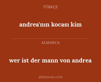 andrea'nın kocası kim - wer ist der mann von andrea