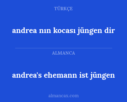 andrea nın kocası jüngen dir - andrea's ehemann ist jüngen