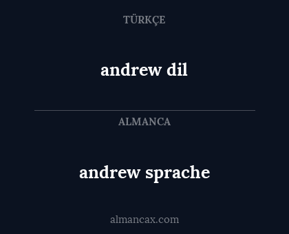 andrew dil - andrew sprache