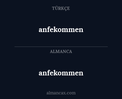 anfekommen - anfekommen